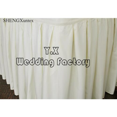 High Thick 1000% Polyester Table Skirt \ Tablecloth Skirting For Wedding Table Cloth Decoration