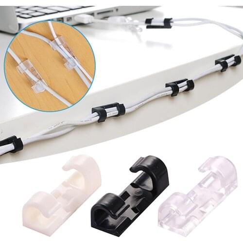 40 pcs cable holder clamp Cable protector clamps for wired holder clip management tray for Car Desk mouse holder self-adhesive
