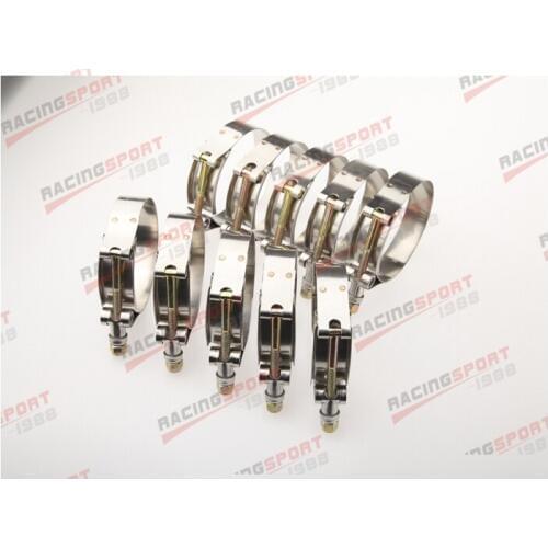 10PCS 3.25" inch Turbo Pipe Hose Coupler T-bolt Clamps Stainless Steel 86/94mm