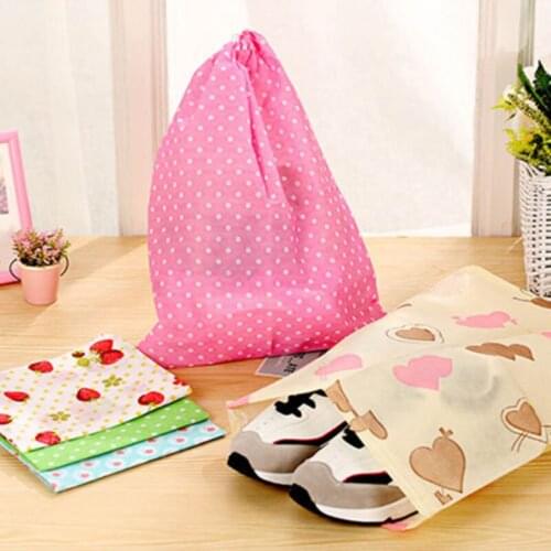 2PC Portable Travel Storage Pouch Drawstring Dustproof Shoes Bag Hot New