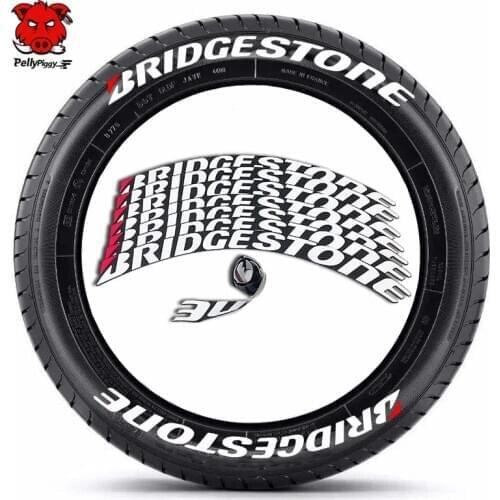 8 Pcs/Lot Car Tire Decals Car Tuning Universal 3D Permanent PVC Joined Tire Decor Stickers Car Sticker Car Styling Decals