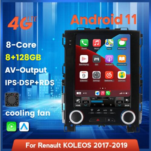 9.7" Tesla IPS Scree Android 11 For Renault Koleos Megane 4 2016-2018 Car Radio Automotiv Player GPS Navigation Multimedia WIFI
