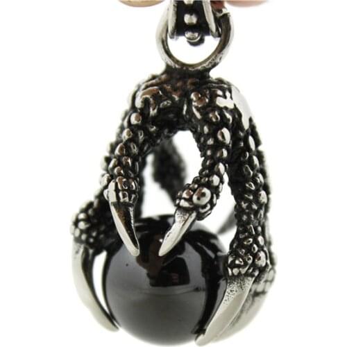 Amazing!! Fast Shipping New Fashion Unisex 316L Stainless Steel Pendant Charm Eagle Dragon Claw Pendant