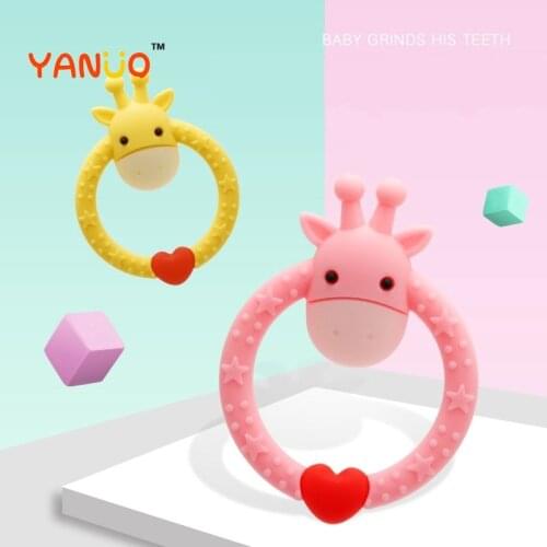 Baby Teeth Toy Cute Giraffe Teether O Shape Baby Teether Must Bite The Teether Baby Teether Nacimiento Bebe Baby Teether