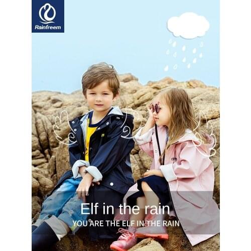 Childrens Raincoat Boy Girl Baby Kindergarten Backpack Waterproof Primary School Student Cute Raincoat Trendy Poncho