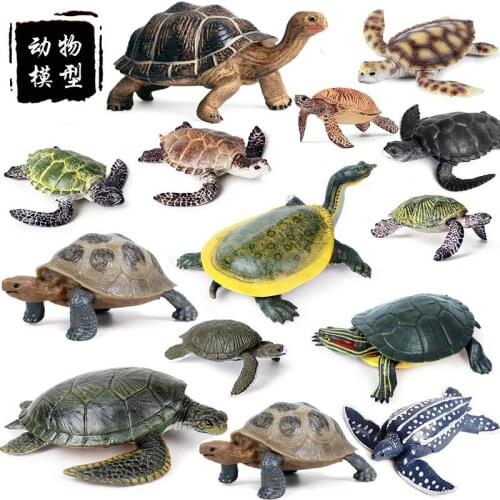 Simulation Ocean Animal Sea Turtle Series Model Action Figures Collection Miniature Cognition Creativity Toys for children Gift