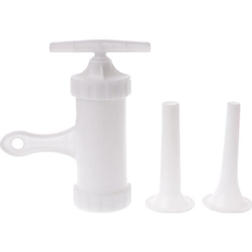 1 Set Hand Operated Sausage Maker Enema Machine Meat Stuffer Filler Barrel Funnel