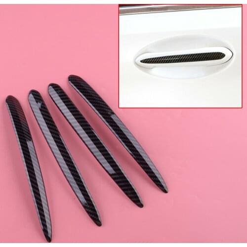 4Pcs ABS Carbon Fiber Style Car Door Handle Decoration Cover Stickers Fit for BMW 5 series G30 G38 X3 G01 X4 G02 X5 G05 2019