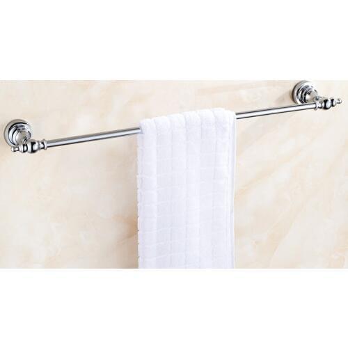 Wall Mounted Polished Chrome Brass Bathroom Single Towel Bar Towel Rail Holder Bathroom Accessory mba903