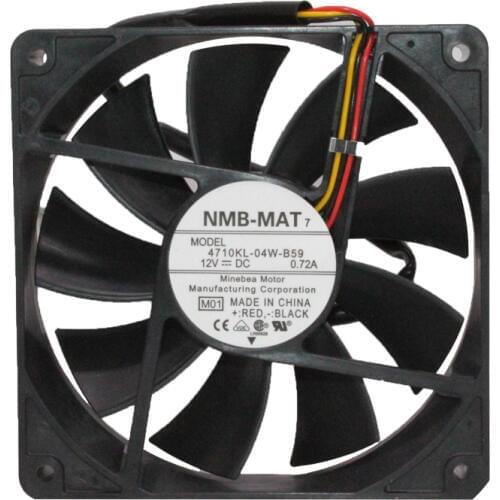 New and original 4710KL-04W-B59 12cm 120mm 12025 DC 12V 0.72A Double ball bearing large air volume cooling fan
