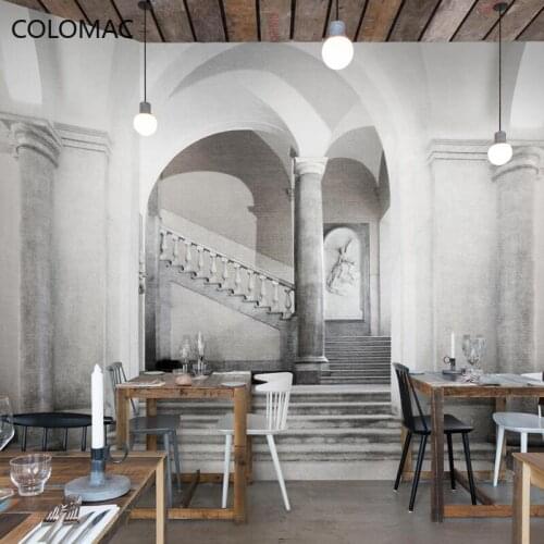 Colomac Custom 3D European Vision Extension Wallpaper Retro Architecture Background Mural Home Decoration Modern Drop Shopping