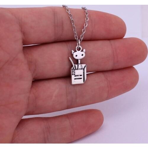 Cute cat in box pendant necklace kitty necklaces jewllery gift