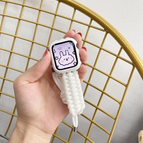 Newest nylon Loop for Apple Watch Band 40mm 44mm Strap for iwatch 38mm 42mm series 1 2 3 4 5 6 se