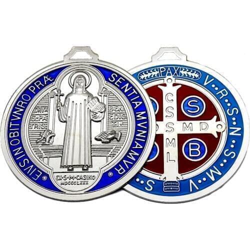 Religious icon Home Car Retro Saint Benedict Cross Ornament Pendant Jewelry Gift Catholic church Christian articulos religiosos