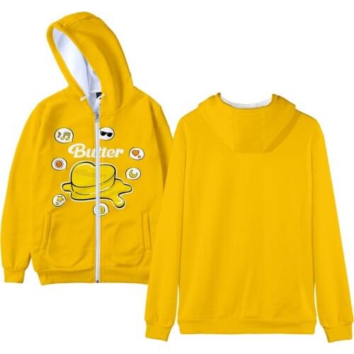 Simple And Beautiful Zipper Hoodie Women Men Sweatshirt Bangtan Boys Fans Hoodies Boy girl Parent-child outfit