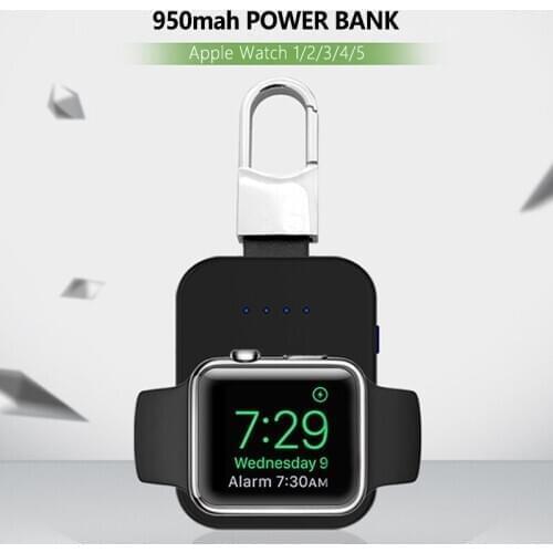 950mah Mini Wireless Charger Power Bank for Apple Watch 5 4 3 2 1 Charge Apple Watch Powerbank Portable Fast Charge