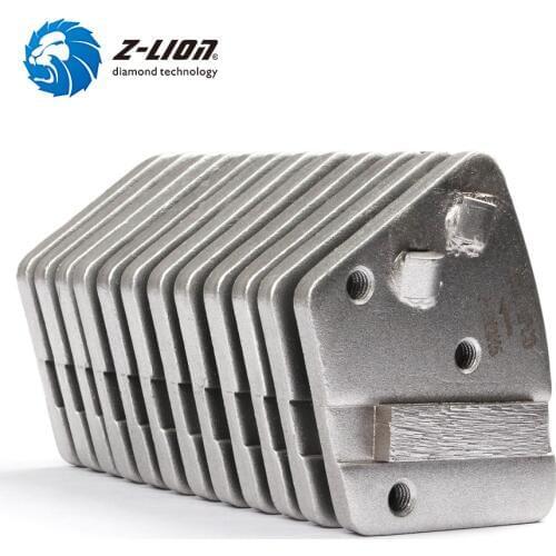 Z-LION 12PCS/LOT PCD Diamond Grinding Block Epoxy Glue Paint Removing Disk Concrete Floor Trapezoid Polishing Pad Abrasive Tools