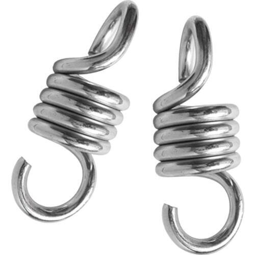 Hardened Galvanized Steel 660 LB Hammock Spring Hook Hanger Extension Spring for Hanging Hammock Chairs Porch Garden Swings