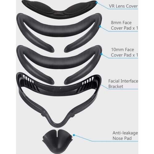 Soft PU Leather Eye Mask Cover Light Blocking Eye Cover Pad For Oculus Quest 2 VR Glasses Protective Mat With VR Lens Cover