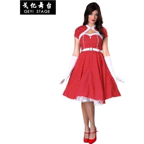 Halloween Polka Dot Vintage Dress Summer Women Floral Print Short Sleeve Retro Robe Rockabilly Dresses Party Jurkjes