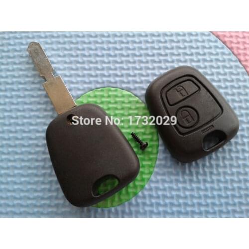 1Pcs Of New Replacement Key Shell Blank For Peugeot 2 Buttons 406 NE78 Remote FOB Case Blade Uncut No Logo Car Accessories Parts