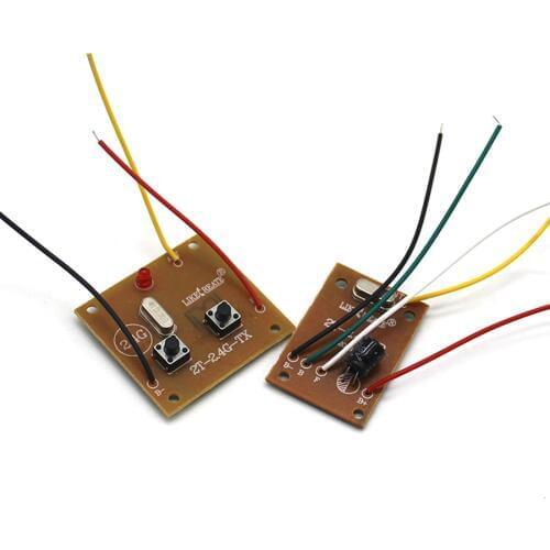 2.4G 2CH Remote Transmitter Receiver Board with Antenna for DIY RC Car Boat Model Toys Spare Parts