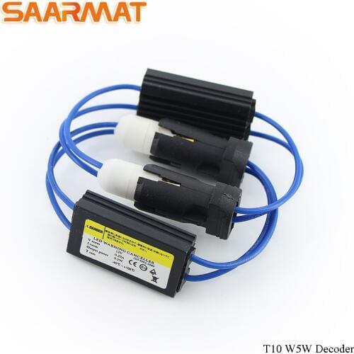 2x Canbus no error Decoder Led T10 168 bulbs 192 W5W lamps Load resist Error Free Solve the Flashing , Computer error