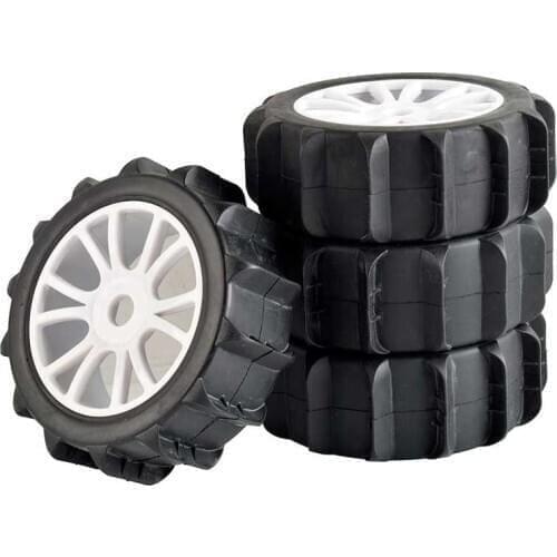 4PCS HL FS HSP 1:8 off-Road Sand-Digging Rubber Tire 110mm Snow Tyre Soft Wheel Tires for RC Cars DIY Parts
