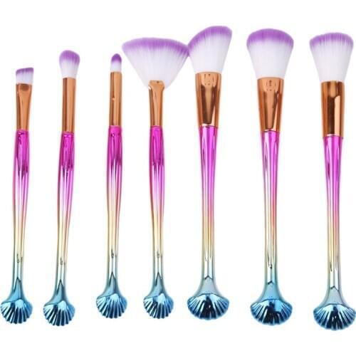 7Pcs Unicorn Makeup Brushes Sets Maquiagem Foundation Powder Cosmetic Blush Eyeshadow Women Beauty Glitter Make Up Brush Tools