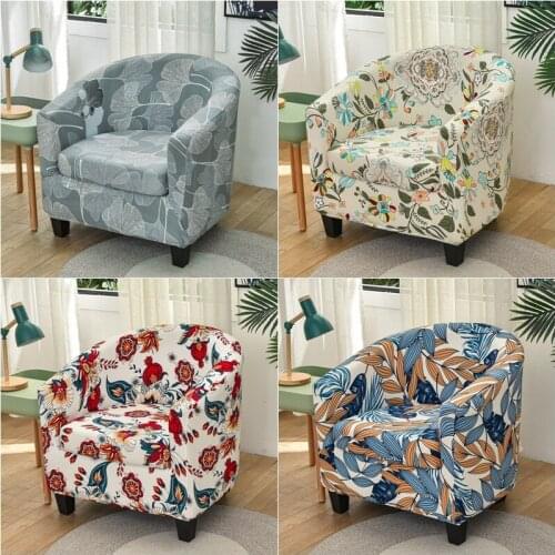 Split Style Printed Armchair Cover Elastic Spandex Armchairs Covers Living Room Sofa Couch Slipcovers With Seat Cushion Covers