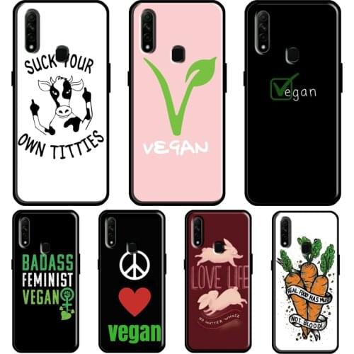 Veganism Vegan Quote Phrase Case For OPPO A53 A31 2020 A5 A9 A15 A52 A72 A92 A1K A83 A91 A5S Find X3 Pro Reno 2Z Cover