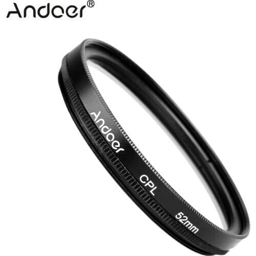 Andoer 52mm Digital Slim CPL Circular Polarizer Polarizing Glass Filter for Canon Nikon Sony DSLR Camera Lens