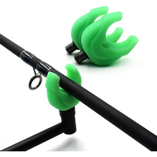 4 PCS Carp Fishing Rod Rest Head Gripper For Carp Coarse Rod Pod Holder Stick Luminous Bracket Carp Rod Fishing Accessories