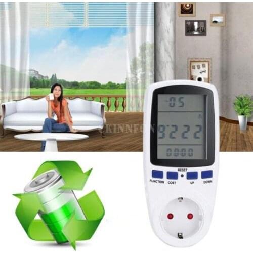 DHL 50PCS EU/US/UK/AU LCD Digital Volt Voltage Wattmeter Power Analyzer Electronic Power Energy Meter