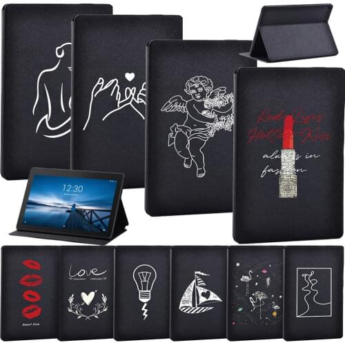 For Lenovo Tab E10 10.1 Inch Tablet PU Leather Flip Cover Tab M10 10.1 Inch/ M10 FHD Plus 10.3" Full Protector Case+ Free Stylus