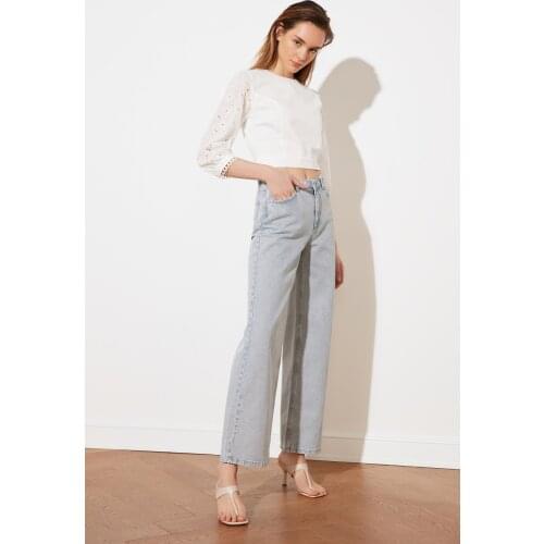 Trendyol High Bel Wide Leg Jeans TWOAW21JE0573