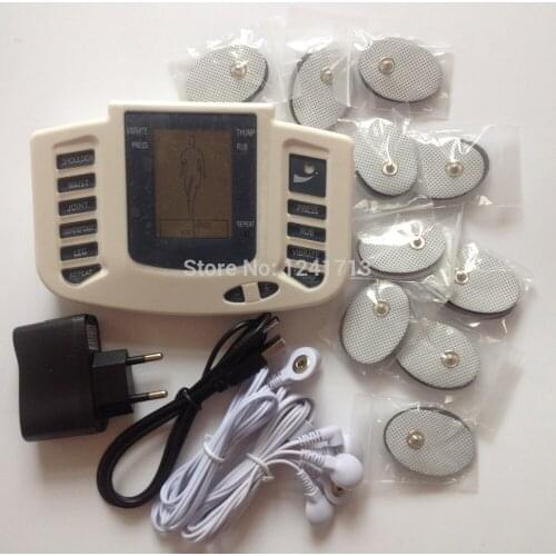 JR-309 Hot new Electrical Stimulator Full Body Relax Muscle Therapy Massager,Pulse tens Acupuncture +20 pads+AC Adapter with USB