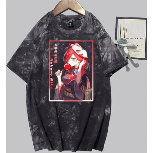 Anime Harajuku Nino NakanoT Shirt The Quintessential Quintuplets T Shirt Men Women Fashion Tie Dye Women Shirt Unisex Clothes