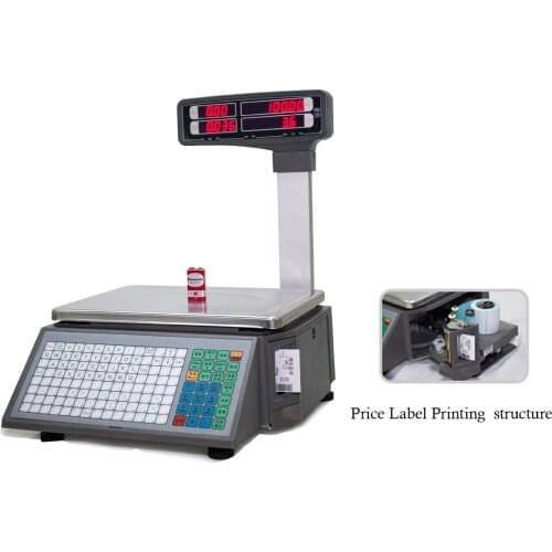 HSPOS 30kg Electronic Digital Scale Weighting Balance Food Kitchen Label Scale for Shop HS-BL16