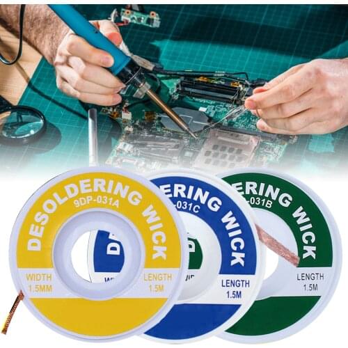1.5/2/2.5mm Width1.5M Length Desoldering Braid Welding Solder Tool Remover Wick Wire Lead Cord Flux BGA Repair Tool Welding Tool