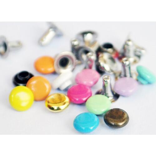 300sets/lot colorful doll accessories 3mm/4mm DIY blyth doll clothing Mini hit the nail dollclothes mini rivets mushroom nail