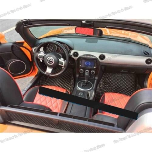 Leather car floor mat for mazda mx-5 mx5 miata roadster 2005 2006 2007 2008 2009 2010 2011 2012 2013 2014 2015 accessory carpet