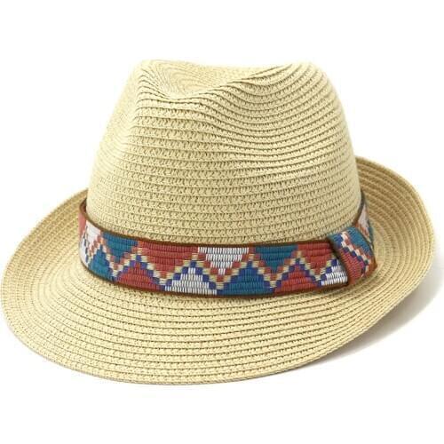 Fashion Summer Hat For Woman Cute Ladys Elegant Trendy Straw Trilby Bowler Hats For Girl Sombrero Wide Brim Hat HF172
