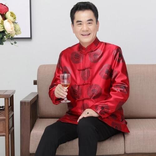 Coat 100% Cotton 4XL Mens Casual Reversible Autumn Winter Kung Fu Two Side Tops Men Long Sleeve Wu Shu black Jacket