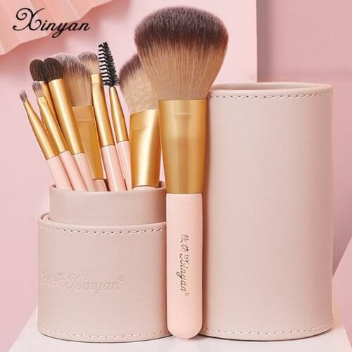 XINYAN New Eyelash Makeup Brush Set Foundation Blending Eyeliner Eyelash Small Eye Eyeshadow Cosmetic Brushes Beauty Tool Kit