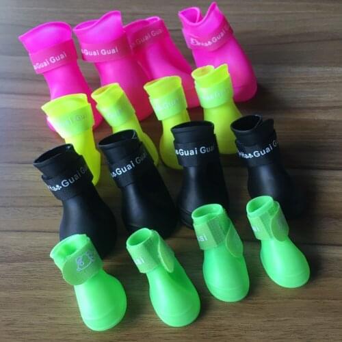 Pet Dog Rainshoes Waterproof Silicone Dog Shoes Anti-skid Boots For Small Medium Large Dogs Cats Rainy Days Appear Pet Supplies