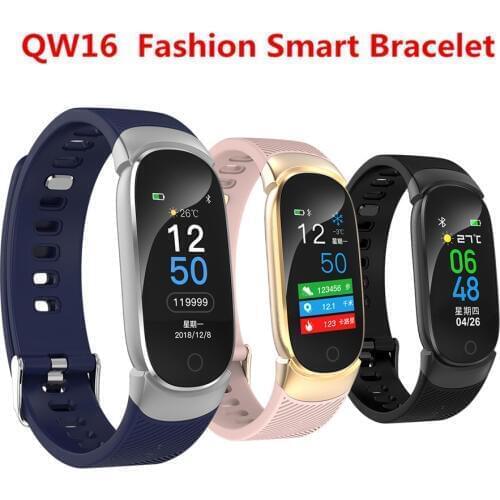 MNWT New QW16 Smart Watch Color Screen Waterproof Smart band Heart Rate Monitor Smartwatch relogio inteligente For Android IOS