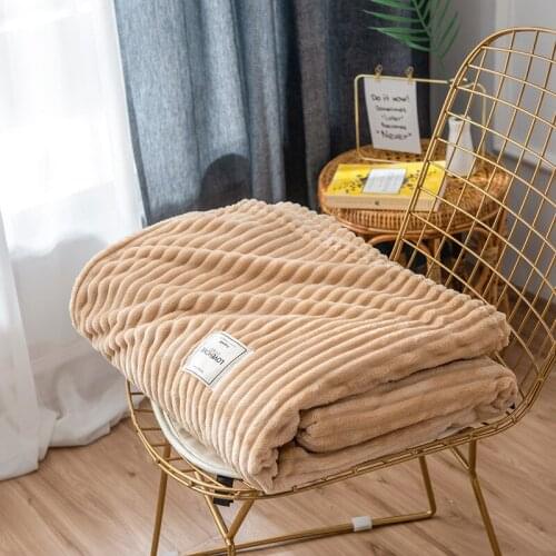 Solid color single layer magic velvet air conditioning blanket leisure cover blanket double layer blanket lamb velvet blanket