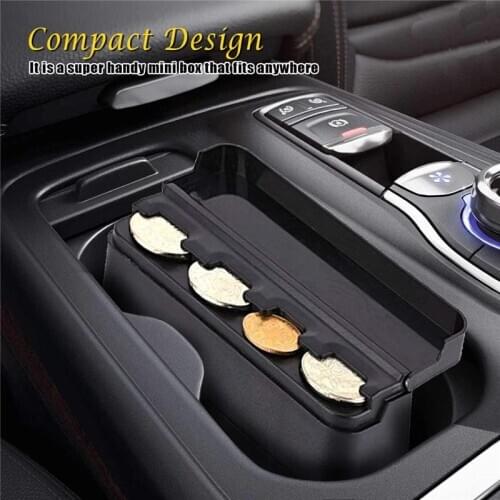 Car Coin Storage Box Durable Orginazer Case Storage Box Holder Container High Quality Car Coin Holder Auto Accessories Plastic