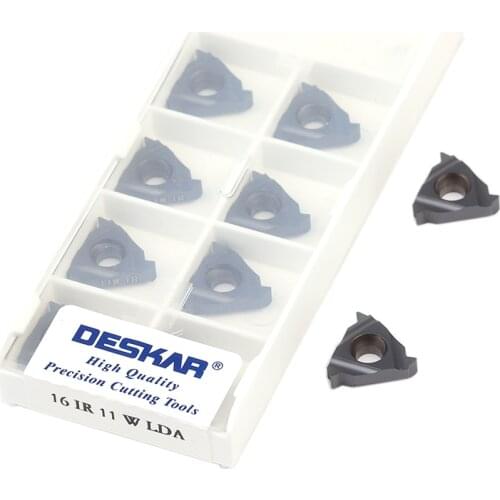 10PCS16ER 16IR 8W 10W 11W 12W 14W 16W 18W 19W 20W 24W LDA Threaded Carbide Insert CNC Lathe Turning Tool For Steel and Stainless